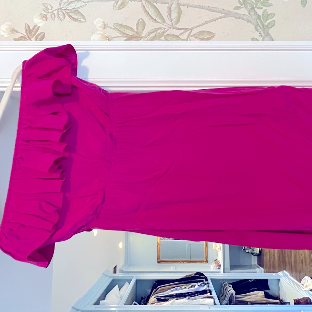 Aka New York silk strapless dress